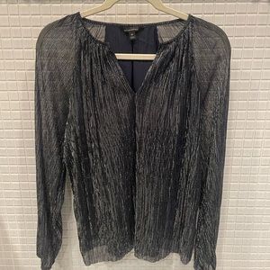 Shimmery Navy/silver Banana Republic blouse
